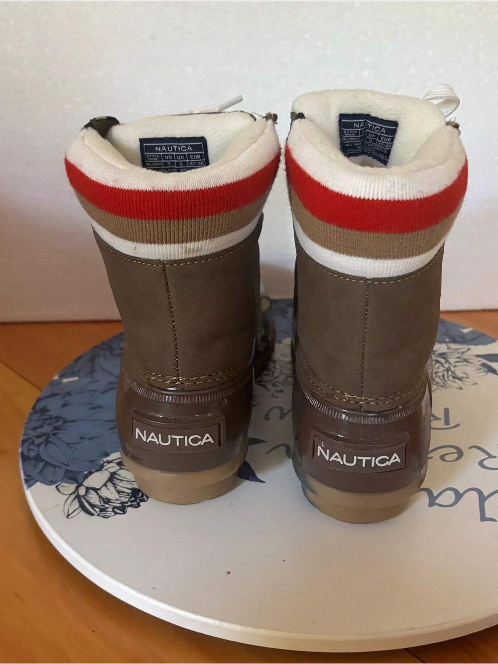 Nautica Melody Brown Fleece Lined Duck Boots | Women’s 7